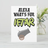 Alexa Wat is Iftar Ramadan Grappige Meme Feestdagenkaart (Staand voorkant)