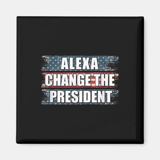 Alexa wijzigt het President Funny Trump Magneet (Voorkant)