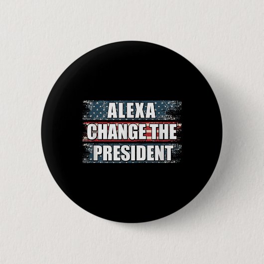 Alexa wijzigt het President Funny Trump Ronde Button 5,7 Cm (Voorkant)