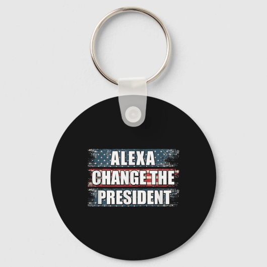 Alexa wijzigt het President Funny Trump Sleutelhanger (Voorkant)