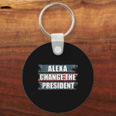 Alexa wijzigt het President Funny Trump Sleutelhanger (Voorkant)