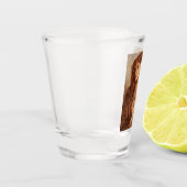 Alexa Wilding (elegante jongedame met rode haar) Shot Glas (Links)