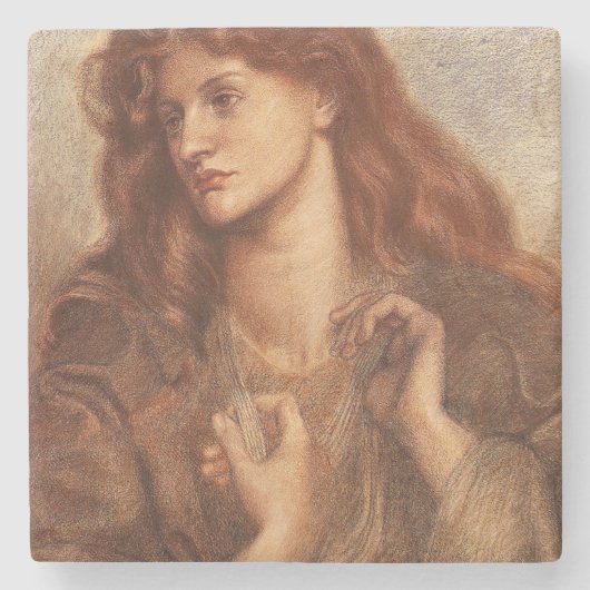 Alexa Wilding (elegante jongedame met rode haar) Stenen Onderzetter (Voorkant)