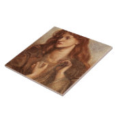 Alexa Wilding (elegante jongedame met rode haar) Tegeltje (Zijkant)