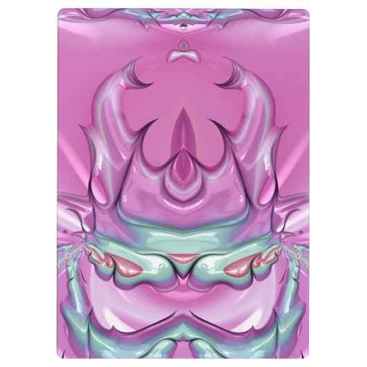 ALEXA ~ WOW! VREEMD! Roze Grijs Wit en Cerise Klembord (Achterkant)