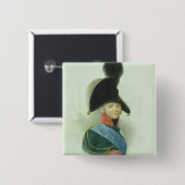Alexander (1777-1825) de Grote keizer van alle Vierkante Button 5,1 Cm (Voorkant /achterkant)