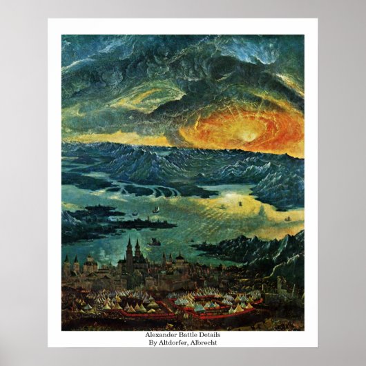 Alexander Battle Details By Altdorfer, Albrecht Poster (Voorkant)