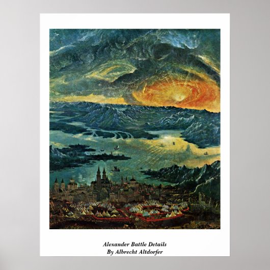 Alexander Battle Details van Albrecht Altdorfer Poster (Voorkant)