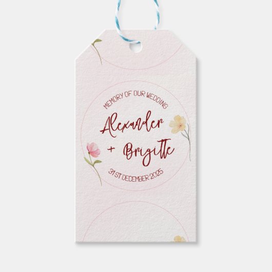 Alexander & Brigitte Huwelijk Cadeaulabel (Voorkant)