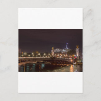 Alexander brug en grand palais in de nacht van Par Briefkaart