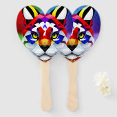 Alexander Cat hart hand fans Handwaaier (Voorkant en achterkant)