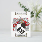Alexander Coat of Arms/Alexander Family Crest Briefkaart (Staand voorkant)
