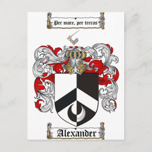 Alexander Coat of Arms/Alexander Family Crest Briefkaart