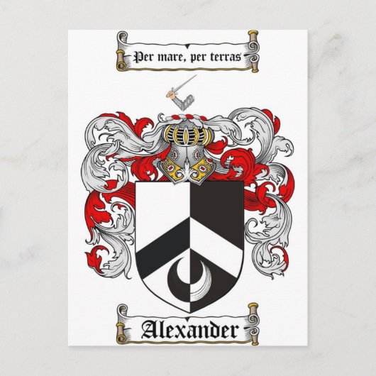 Alexander Coat of Arms/Alexander Family Crest Briefkaart (Voorkant)