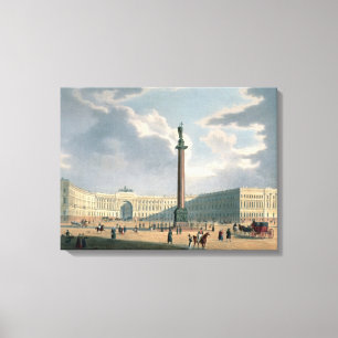 Alexander Column en het hoofdkwartier van het lege Canvas Afdruk