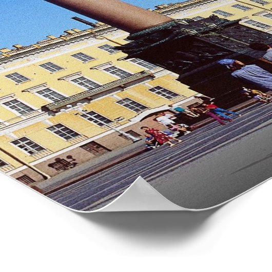 Alexander column, Sint-Petersburg, Rusland Poster (Hoek)