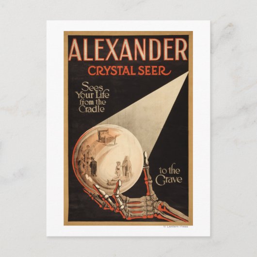 Alexander, Crystal "Cradle to the Grave" Magic Briefkaart (Voorkant)
