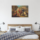 Alexander de Grote bezoekt Diogenes op Korinthe Canvas Afdruk (Insitu (Slaapkamer))