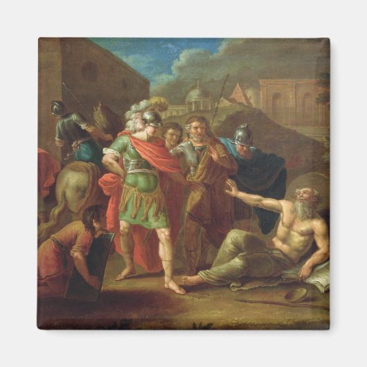 Alexander de Grote bezoekt Diogenes op Korinthe Magneet (Voorkant)
