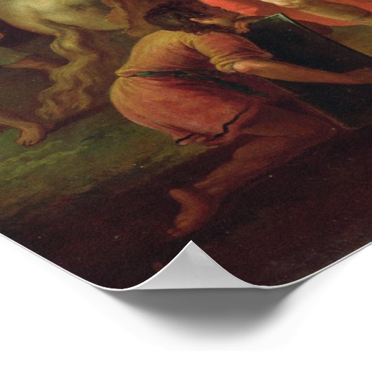 Alexander de Grote bezoekt Diogenes op Korinthe Poster (Hoek)