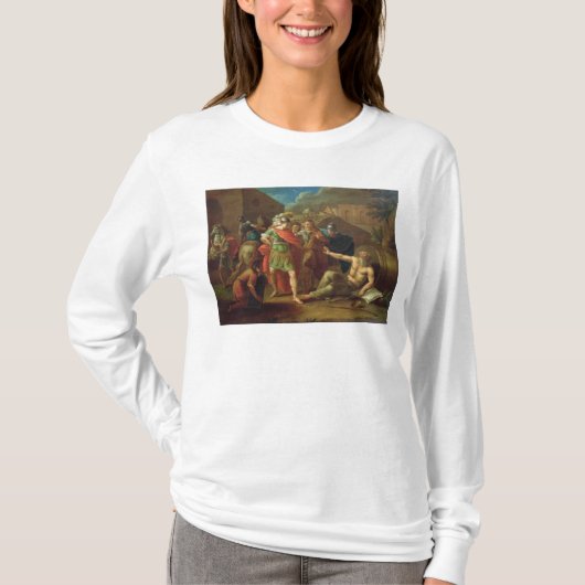 Alexander de Grote bezoekt Diogenes op Korinthe T-shirt (Voorkant)