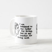 Alexander de Grote: Citaat over schuld aan leraar Koffiemok (Voorkant links)