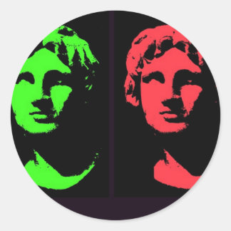 Alexander de Grote Collage Ronde Sticker