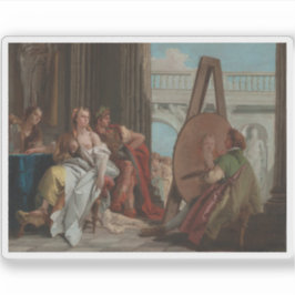 Alexander de Grote en Campaspe in de Apelles Studi Sticker