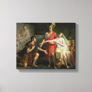 Alexander de Grote Handen over Campaspe Canvas Afdruk