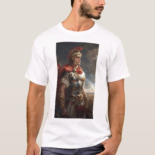 Alexander de Grote in Battle T-Shirt (Voorkant)