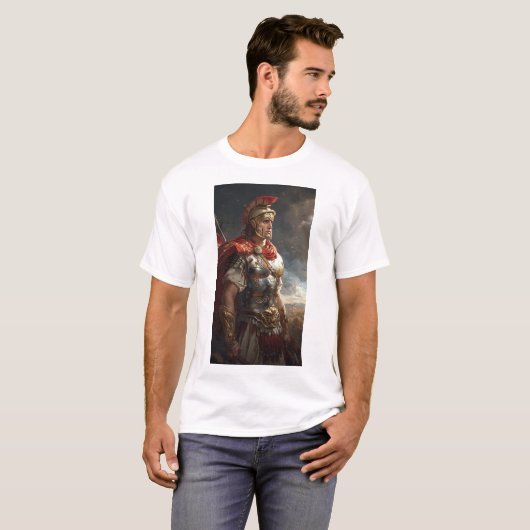Alexander de Grote in Battle T-Shirt (Voorkant volledig)