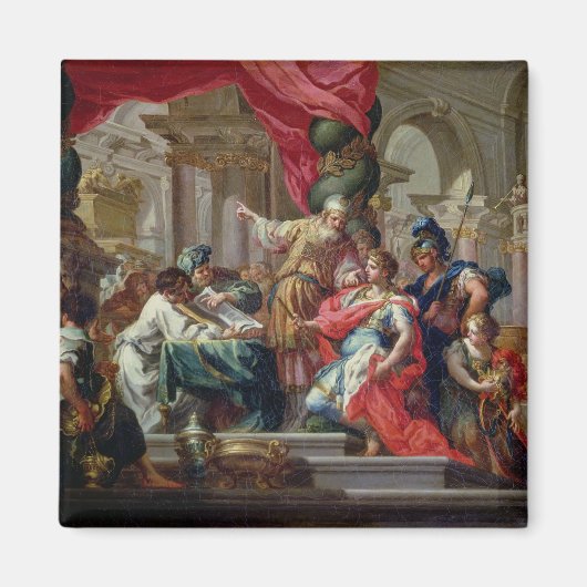 Alexander de Grote in de tempel van Jeruzalem Magneet (Voorkant)