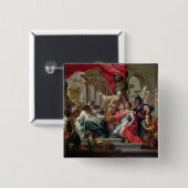 Alexander de Grote in de tempel van Jeruzalem Vierkante Button 5,1 Cm (Voorkant /achterkant)