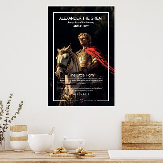 Alexander de Grote - Kleine Hoorn Poster (Keuken)
