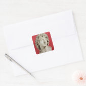 Alexander de Grote Koning van Macedonië Vierkante Sticker (Envelop)