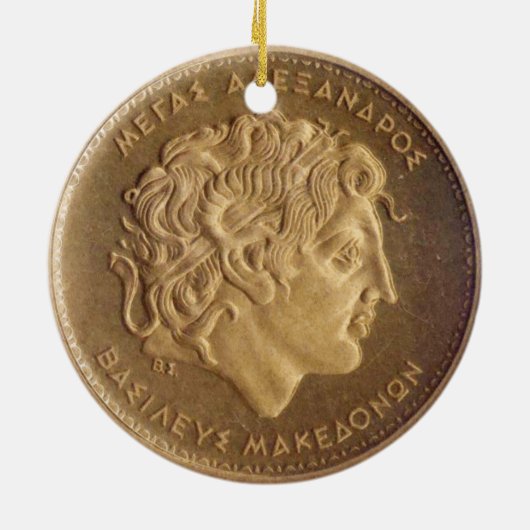 Alexander de Grote, koning van Macedoniërs Keramisch Ornament (Achterkant)