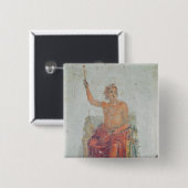 Alexander de Grote, misschien als Zeus Vierkante Button 5,1 Cm (Voorkant /achterkant)