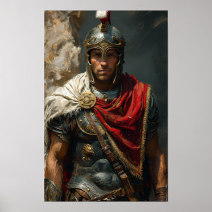 Alexander de Grote Portret Poster met Helm