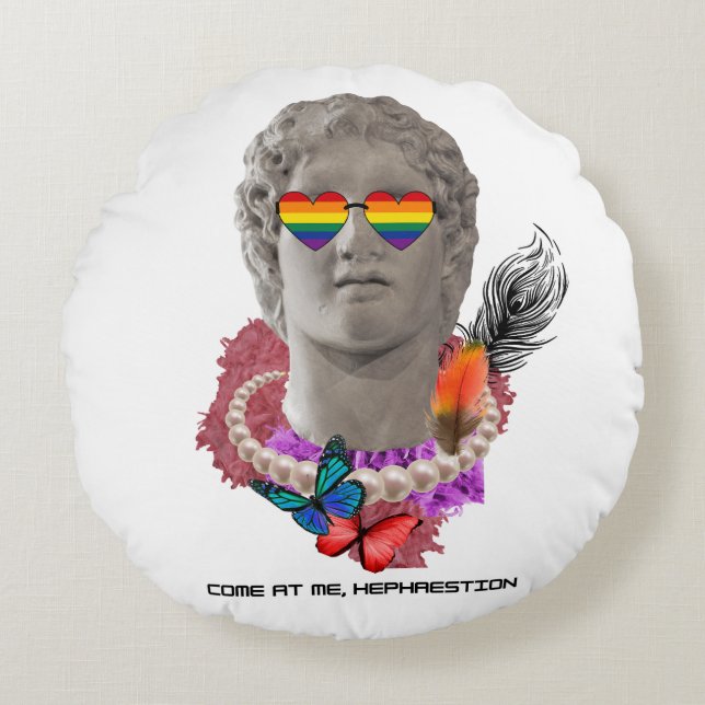 Alexander de Grote Rond Kussen (Voorkant)