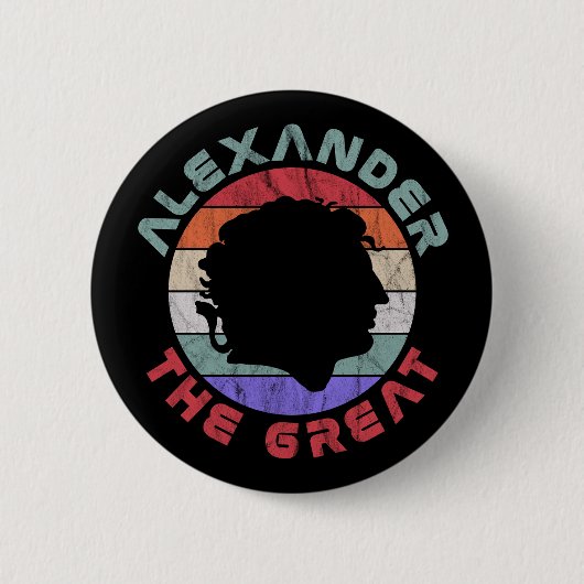 Alexander De Grote Ronde Button 5,7 Cm (Voorkant)