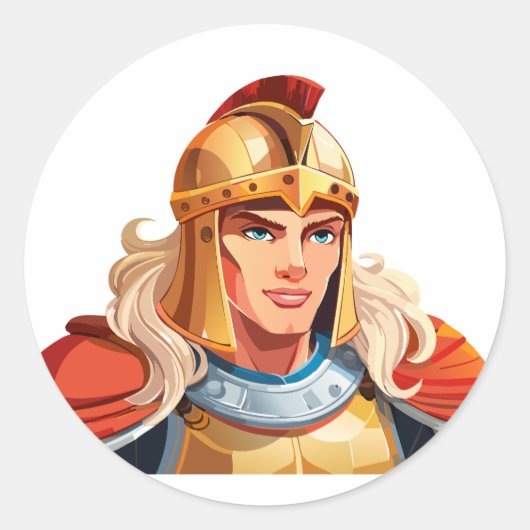 Alexander de Grote Ronde Sticker (Voorkant)