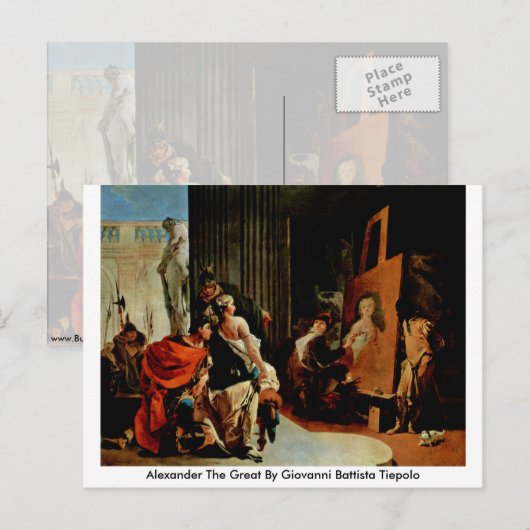 Alexander de Grote van Giovanni Battista Tiepolo Briefkaart (Voorkant / Achterkant)