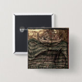 Alexander de Grote Vierkante Button 5,1 Cm (Voorkant /achterkant)