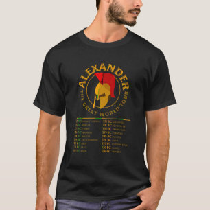 Alexander De Grote Wereld Tour Grappige historicus T-shirt