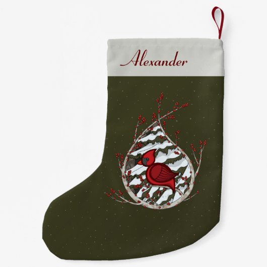Alexander de Kardinale Aangepaste Stocking Kleine Kerstsok (Achterkant)