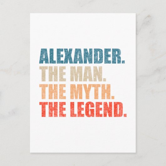 Alexander De Man De Mythe De Legende Briefkaart (Voorkant)