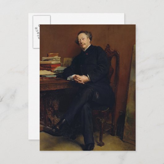 Alexander Dumas Fils 1877 Briefkaart (Voorkant / Achterkant)