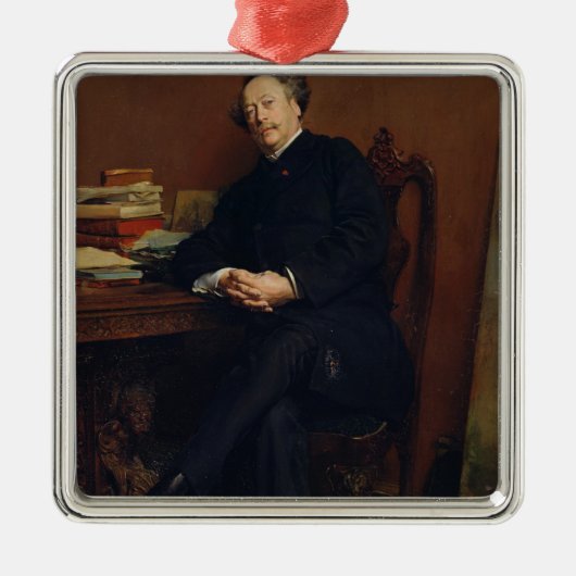 Alexander Dumas Fils 1877 Metalen Ornament (Voorkant)