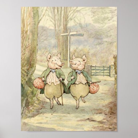 Alexander en Biggetje Bland van Beatrix Potter Poster (Voorkant)