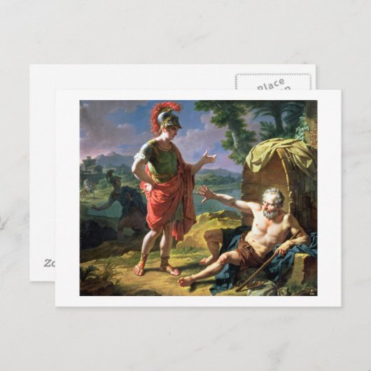 Alexander en Diogenes, 1818 (olie op canvas) Briefkaart (Voorkant / Achterkant)